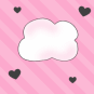 Clouds and Black Hearts Background