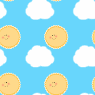 Sun and Clouds Background