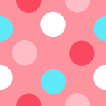 Pink Blue and White Polka Dot Background