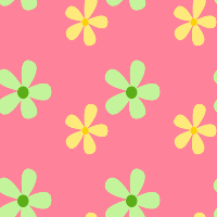 Pink Green and Yellow Flower Background
