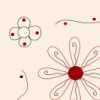 Beige and Red Flower Background
