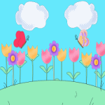 Cute Colorful Butterfly MySpace Layout