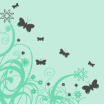 Black and Green Butterfly MySpace Layout