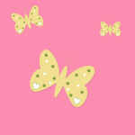 Pink and Yellow Butterfly MySpace Layout