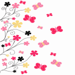 Pink and White Butterfly MySpace Layout