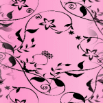 Black and Pink Flower MySpace Layout