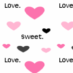 Black Pink and White Sweet Love MySpace Layout