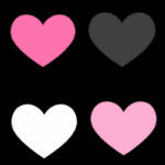 Black Pink and White Heart MySpace Layout