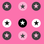Black Pink and White Stars MySpace Layout