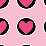 Hot Pink and Black Heart MySpace Layout