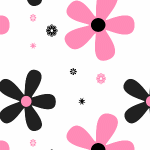 Black and Pink Flower MySpace Layout
