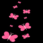 Pink and Black Butterfly MySpace Layout