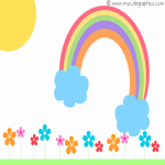 Cute Rainbow MySpace Layout