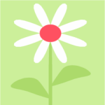 White and Green Flower MySpace Layout