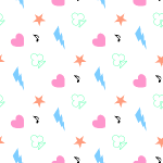 Music Hearts and Lightning MySpace Layout