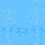 Cute Blue Flowers MySpace Layout