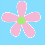 Pink Green and Blue Flower MySpace Layout