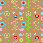 Bird Flower and Butterfly MySpace Layout