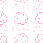 Pink and White Hearts and Clouds MySpace Layout