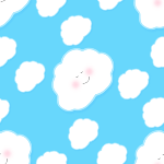 Cute Blue and White Clouds MySpace Layout