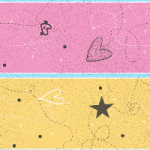 Pink Yellow and Black Hearts MySpace Layout