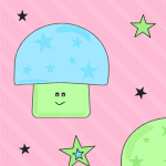 Pink and Green Mushroom MySpace Layout