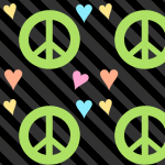 Neon Peace Sign MySpace Layout