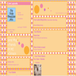 Orange and Pink Polka Dot MySpace Layout