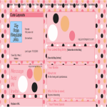 Pink Orange and Black Polka Dot Layout