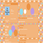 Orange Purple and Blue Polka Dot Layout