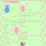 Light Pink and Green Polka Dot MySpace Layout