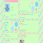 Light Green and Blue Polka Dot Layout