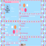 Hot Pink Blue and Orange Polka Dot