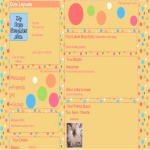 Colorful Yellow Polka Dot MySpace Layout
