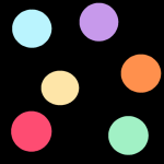 Colorful Black Polka Dot MySpace Layout