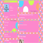 Colorful Pink Polka Dot MySpace Layout