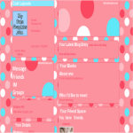 Pink Blue and White Polka Dot MySpace Layout