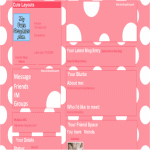 Pink and White Polka Dot MySpace Layout