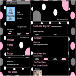Black Pink and Gray Polka Dot Layout