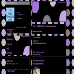 Black and Purple Polka Dot MySpace Layout
