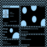 Light Blue and Black Polka Dot MySpace Layout