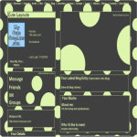 Light Green and Black Polka Dot Layout