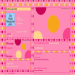 Hot Pink and Orange Polka Dot Layout