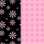 Pink Flowers and Polka Dots