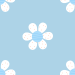 White Flower On Blue Background