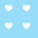 Blue and White Heart Background