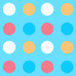 Pink Blue and White Polka Dot Background