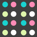 Blue Pink and Green Polka Dot Background