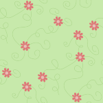 Green and Pink Flower On Vine Background