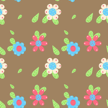 Brown and Cute Colorful Flower Background